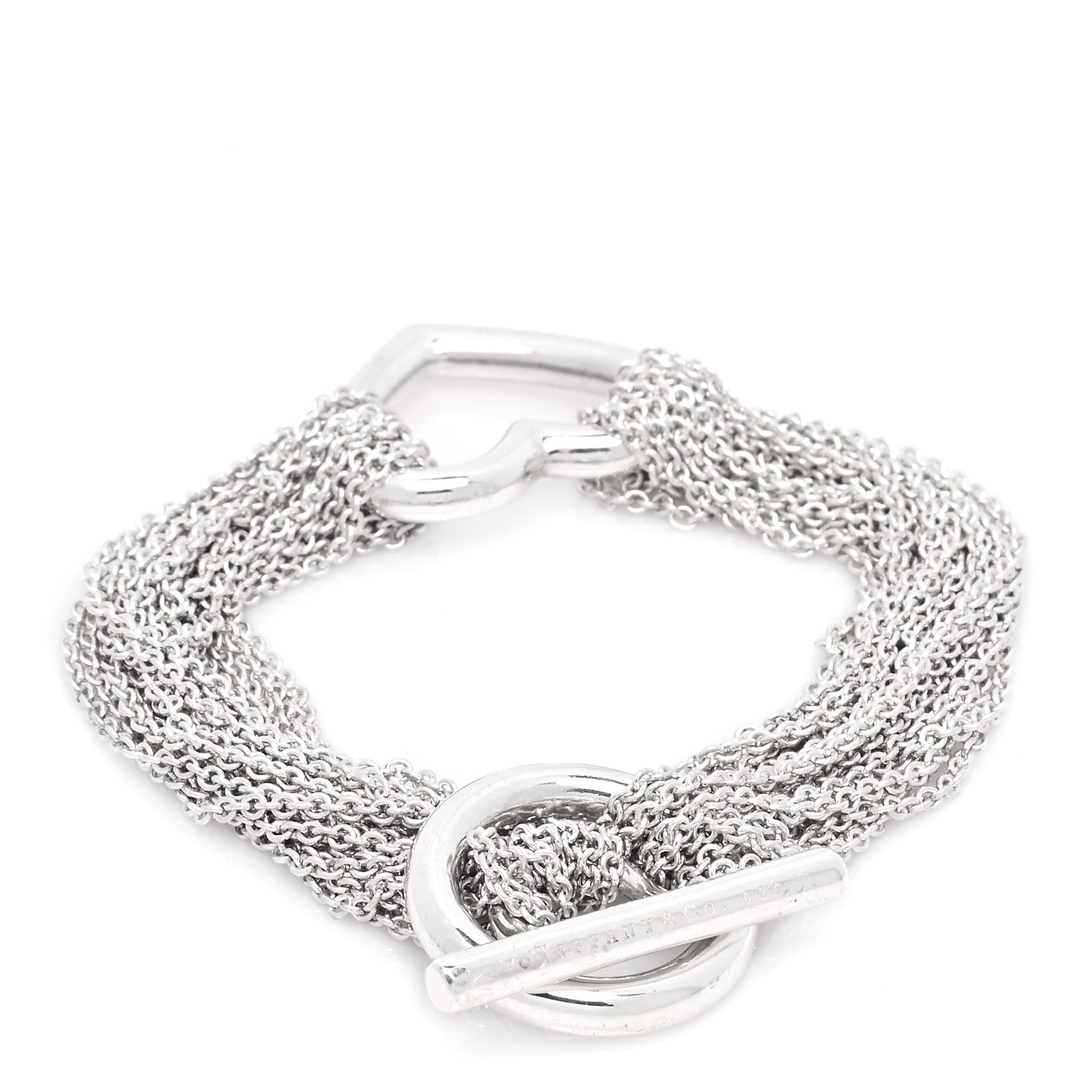 Tiffany Sterling Silver Heart Mesh Bracelet 3 of 5