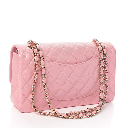 Chanel Iridescent Caviar Quilted Medium Double Flap Rose Pink 2 of 9