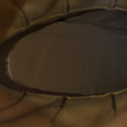 Gucci Monogram Malaga Kid Lisa Mid Heel Boots 37 Beige Ebony 7 of 7