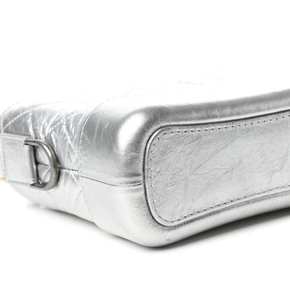 Chanel Metallic Aged Calfskin Quilted Small Gabrielle Hobo Silver 8 of 9