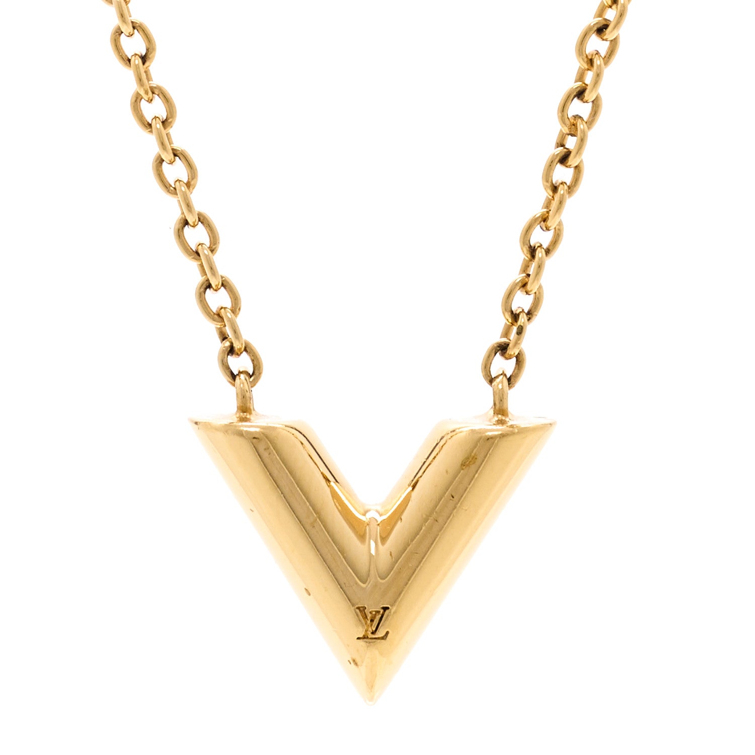 Louis Vuitton Essential V Necklace Rose Gold 4 of 6