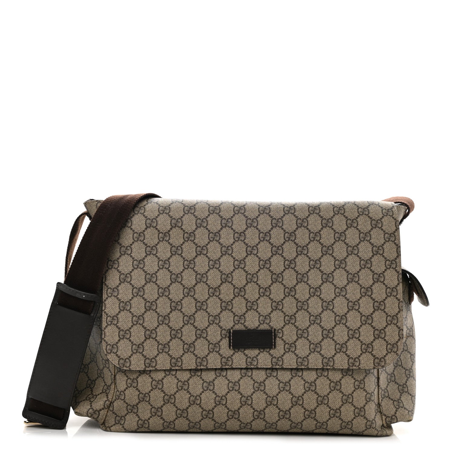 Gucci GG Plus Monogram Messenger Diaper Bag Dark Brown 1 of 17