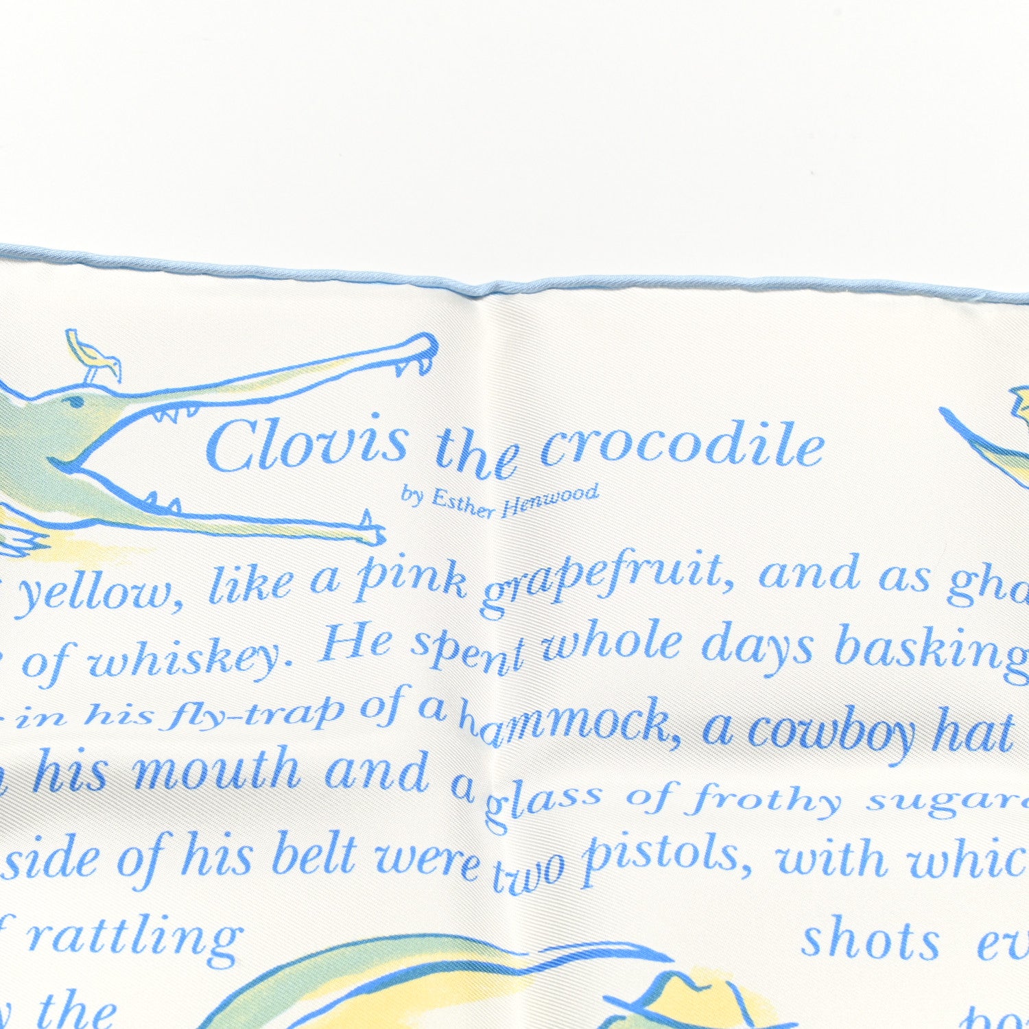 Hermes Silk Clovis Crocodile Pocket Square 2 of 4
