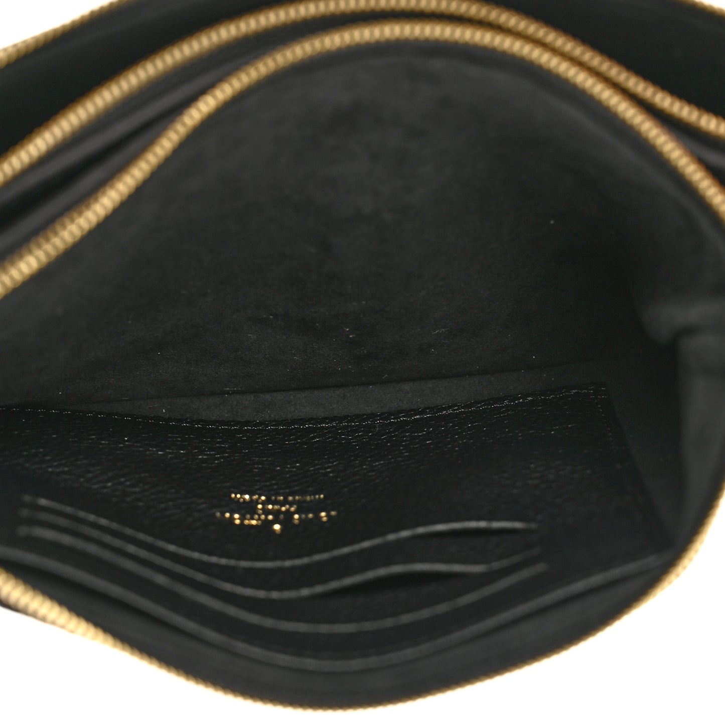 Empreinte Monogram Giant Double Zip Pochette Black Cream