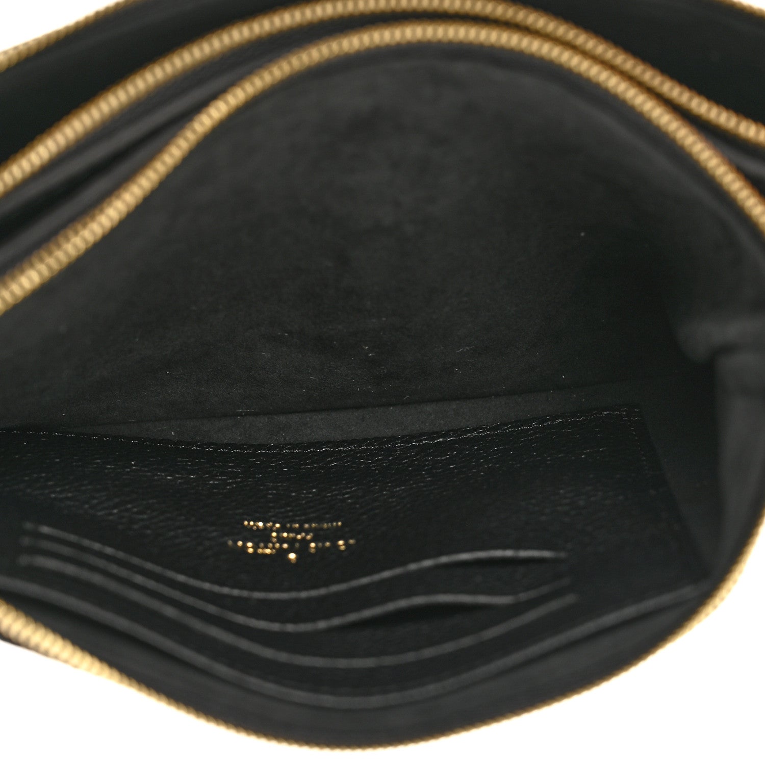 Louis Vuitton Empreinte Monogram Giant Double Zip Pochette Black Cream 5 of 11