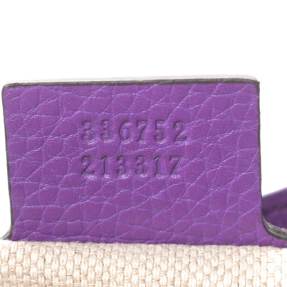 Gucci Pebbled Calfskin Medium Soho Flap Crossbody Shine Purple 7 of 11