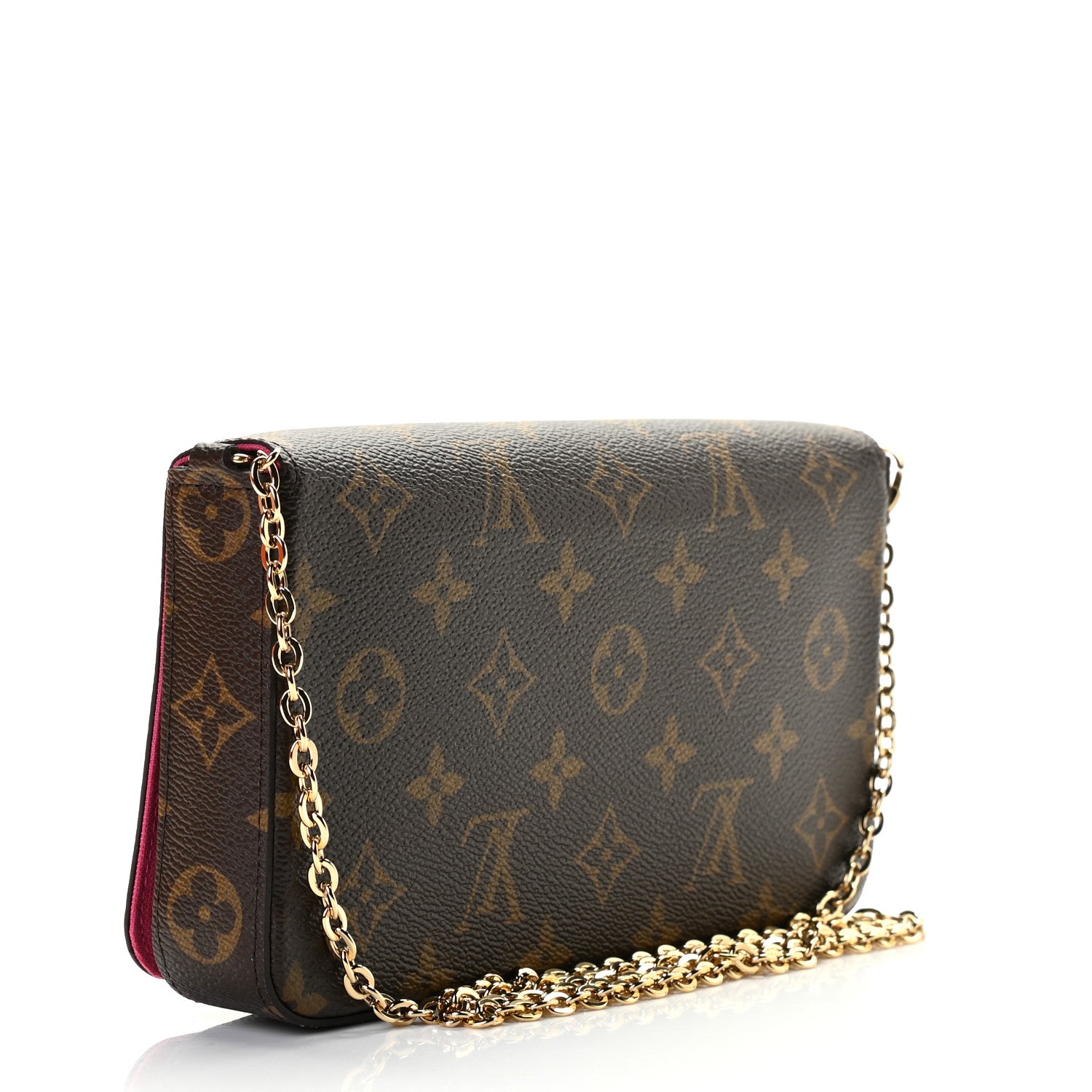 Louis Vuitton Monogram 2021 Christmas Animation Hollywood Pochette Felicie Chain Wallet Fuchsia 4 of 8
