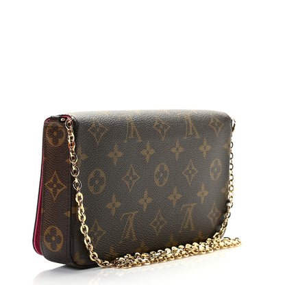 Louis Vuitton Monogram 2021 Christmas Animation Hollywood Pochette Felicie Chain Wallet Fuchsia 4 of 8