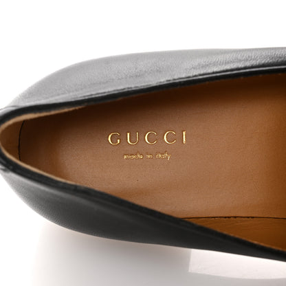 Gucci Calfskin Womens Interlocking G Horsebit Loafers 37 Black 8 of 11