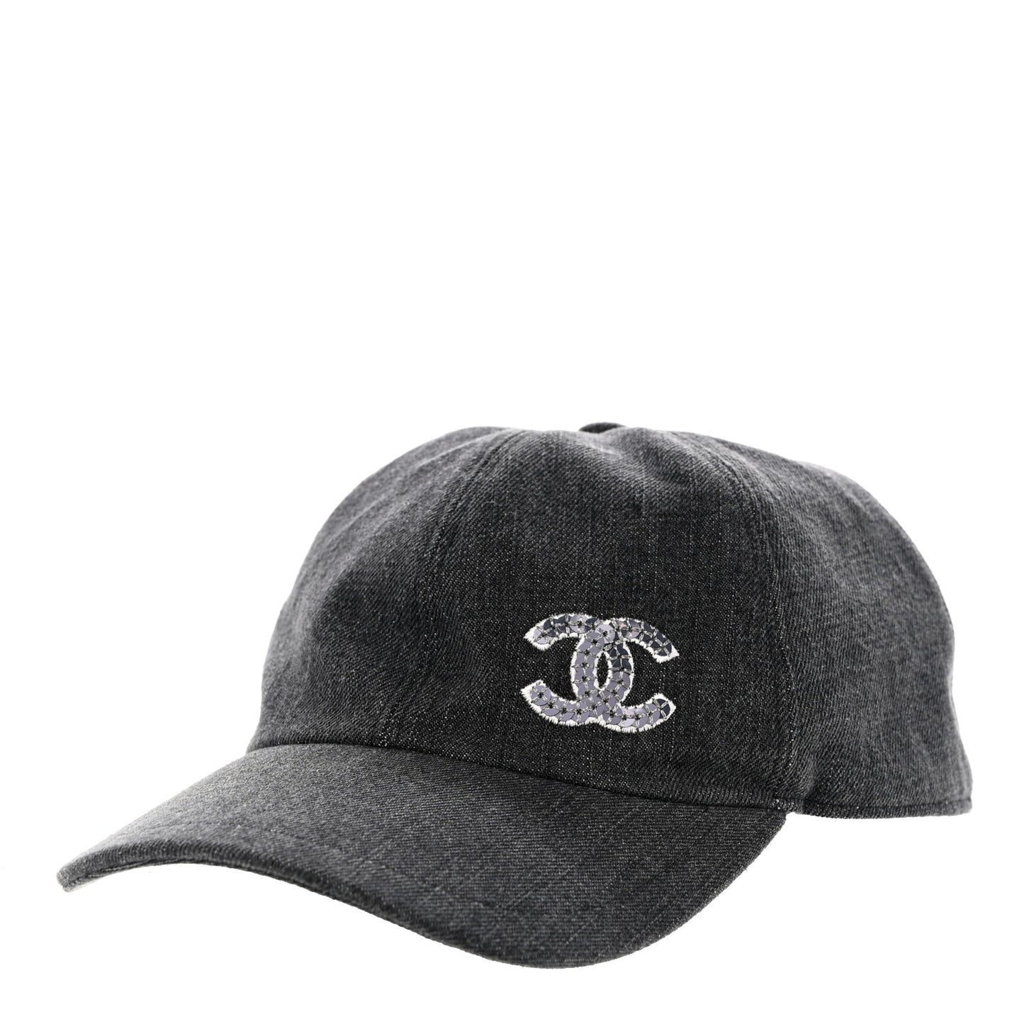 Cotton Sequin CC Cap Hat Black