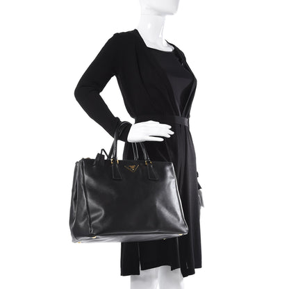 Prada Saffiano Large Galleria Double Zip Tote Black 2 of 15