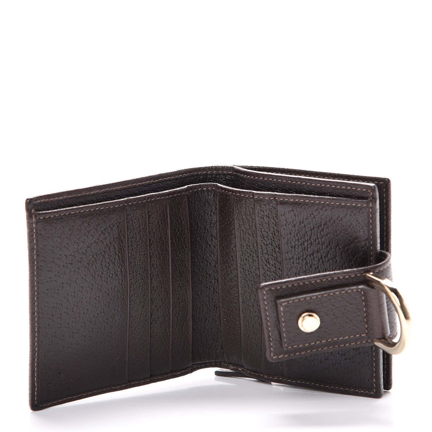 Gucci Monogram D Ring Compact Wallet Dark Brown 4 of 9