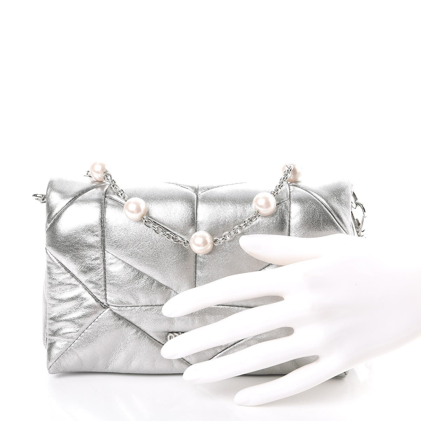 Nappa Patch Pearl Shoulder Bag Cromo