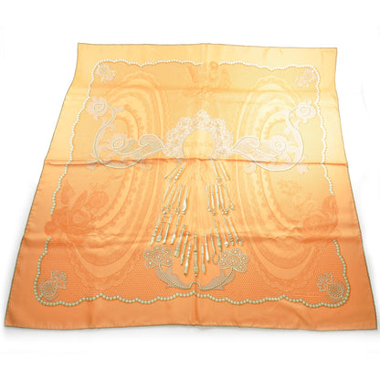 Hermes Silk Doigts de Fee Scarf 90 Orange 2 of 7
