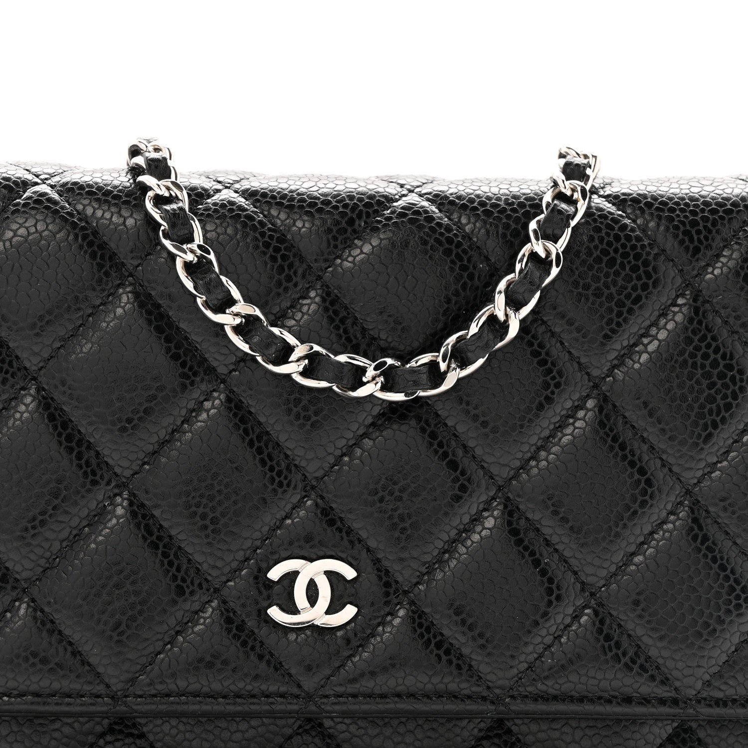 Chanel Caviar Quilted Wallet on Chain WOC Black 9 of 15
