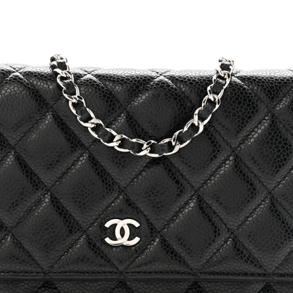 Chanel Caviar Quilted Wallet on Chain WOC Black 9 of 15