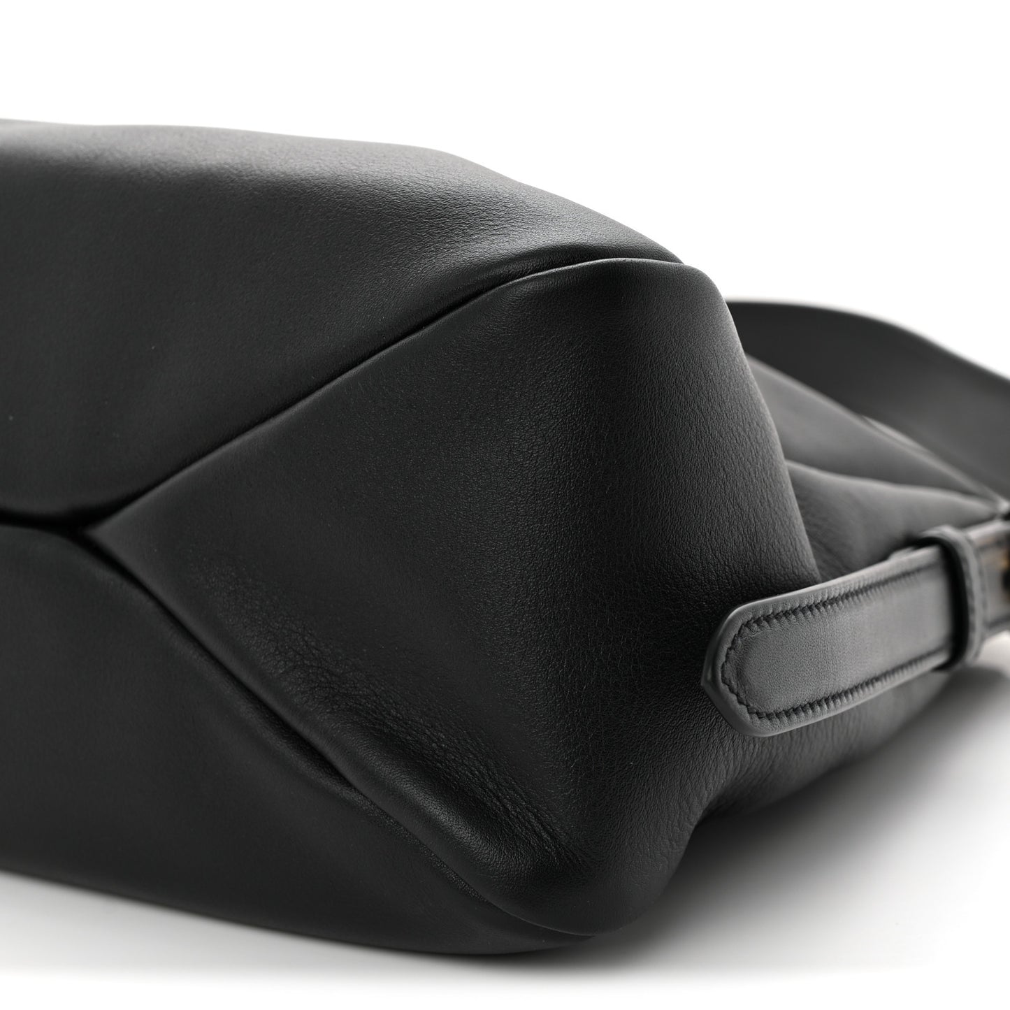 Soft Calfskin Large Aimée Shoulder Bag Black