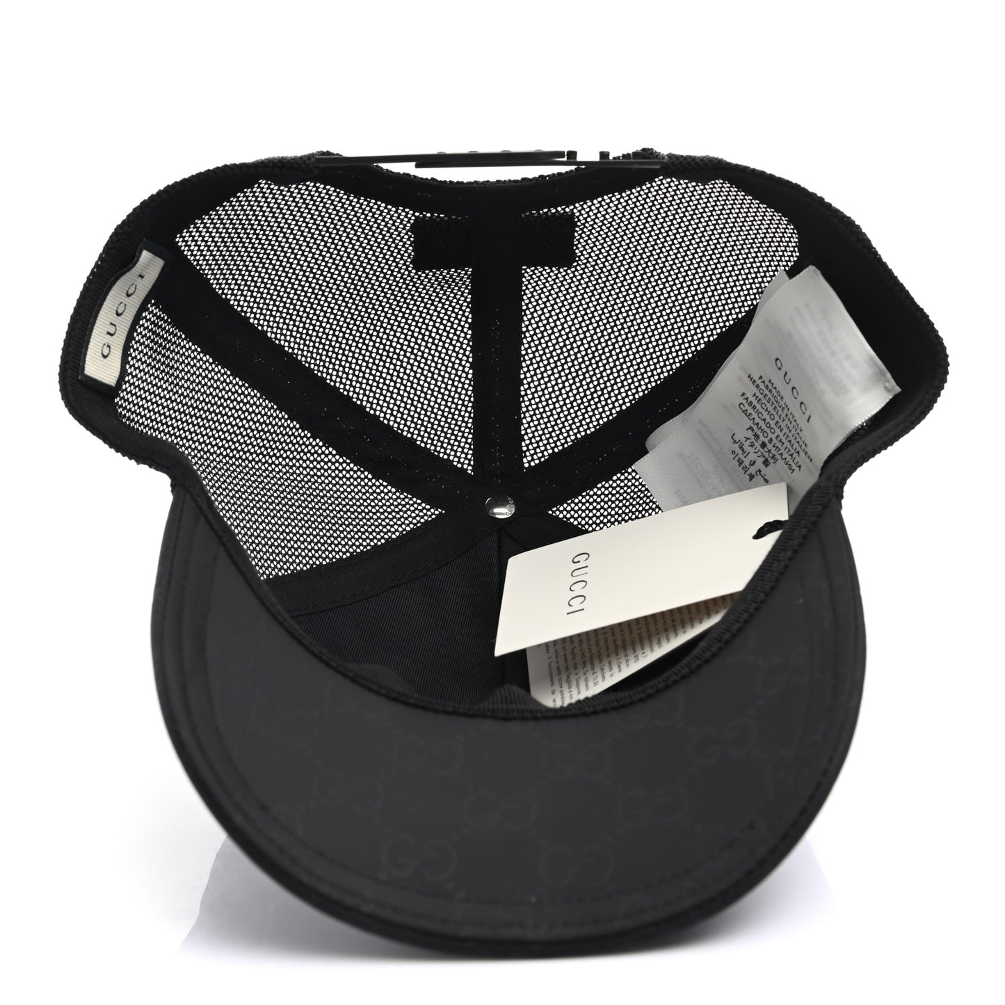 Nylon Monogram Baseball Hat M Black