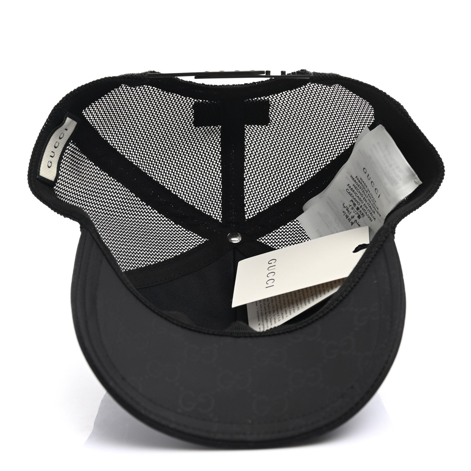 Gucci Nylon Monogram Baseball Hat M Black 7 of 9