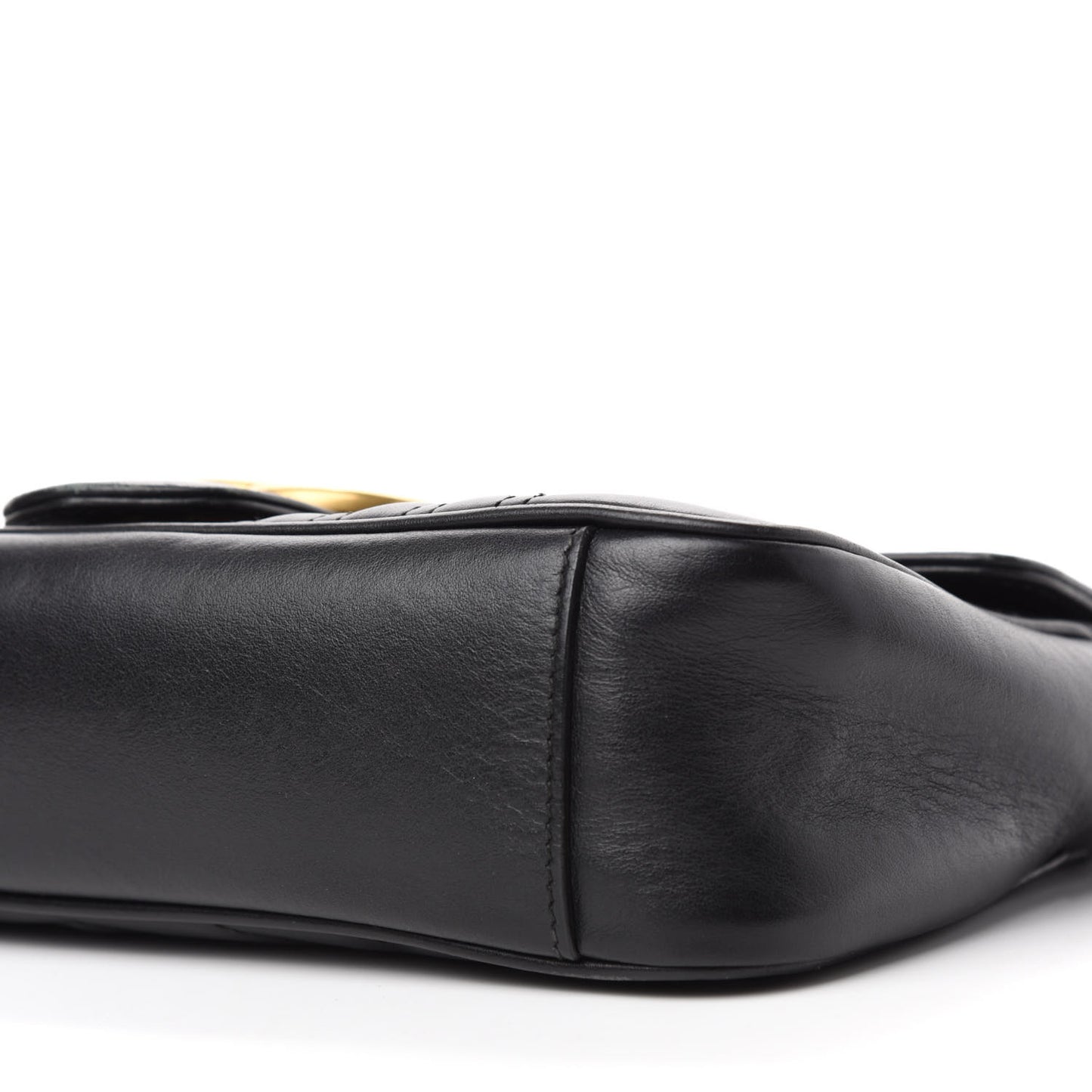 Calfskin Matelasse Small GG Marmont Shoulder Bag Black
