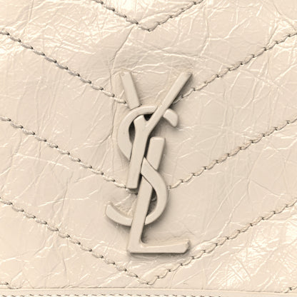 Saint Laurent Crinkled Calfskin Matelasse Monogram Niki Chain Wallet Crema Soft 5 of 5