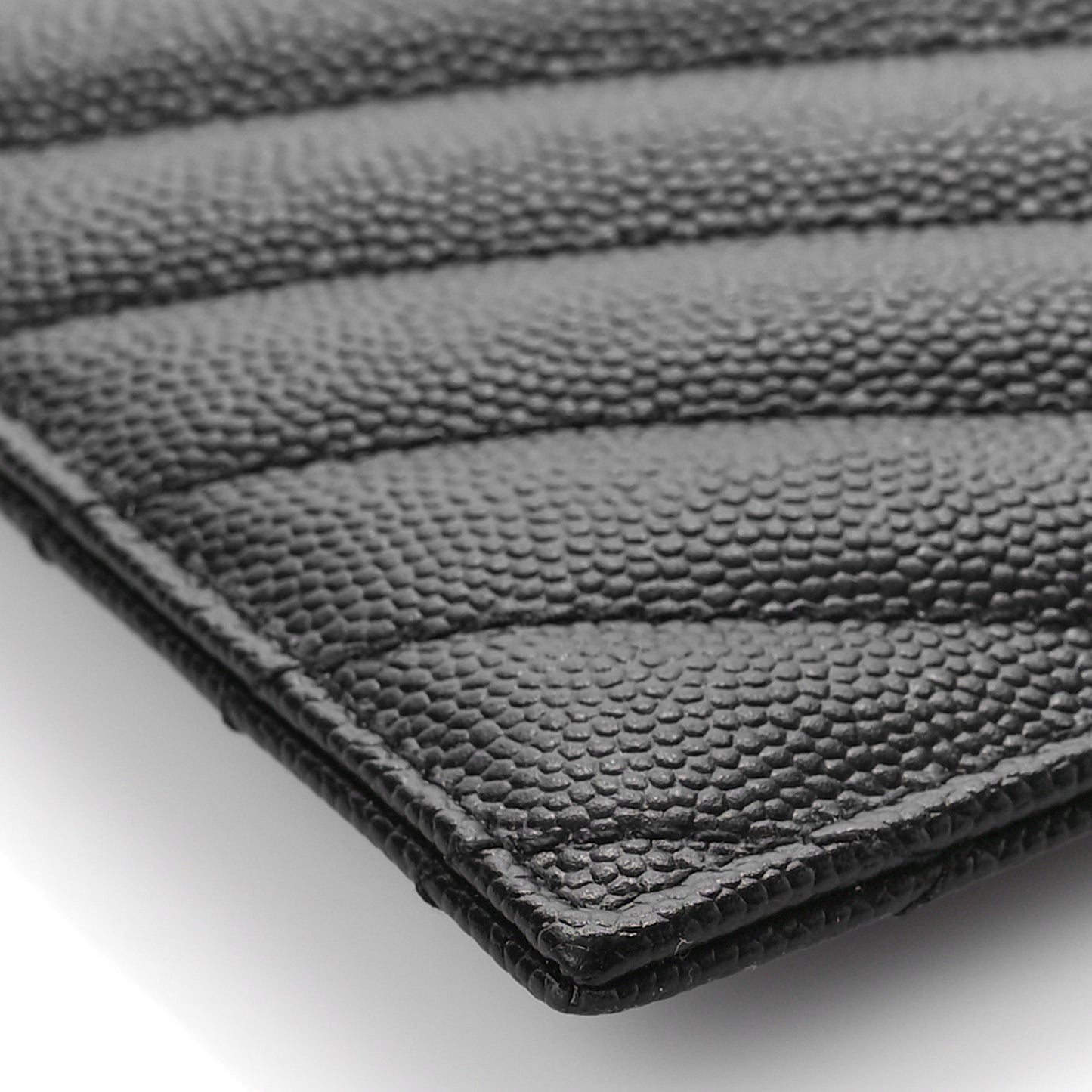 Grain De Poudre Chevron Monogram Bill Pouch Black