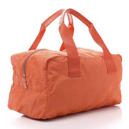 Prada Tessuto Nylon Duffel Bag Papaya 3 of 13