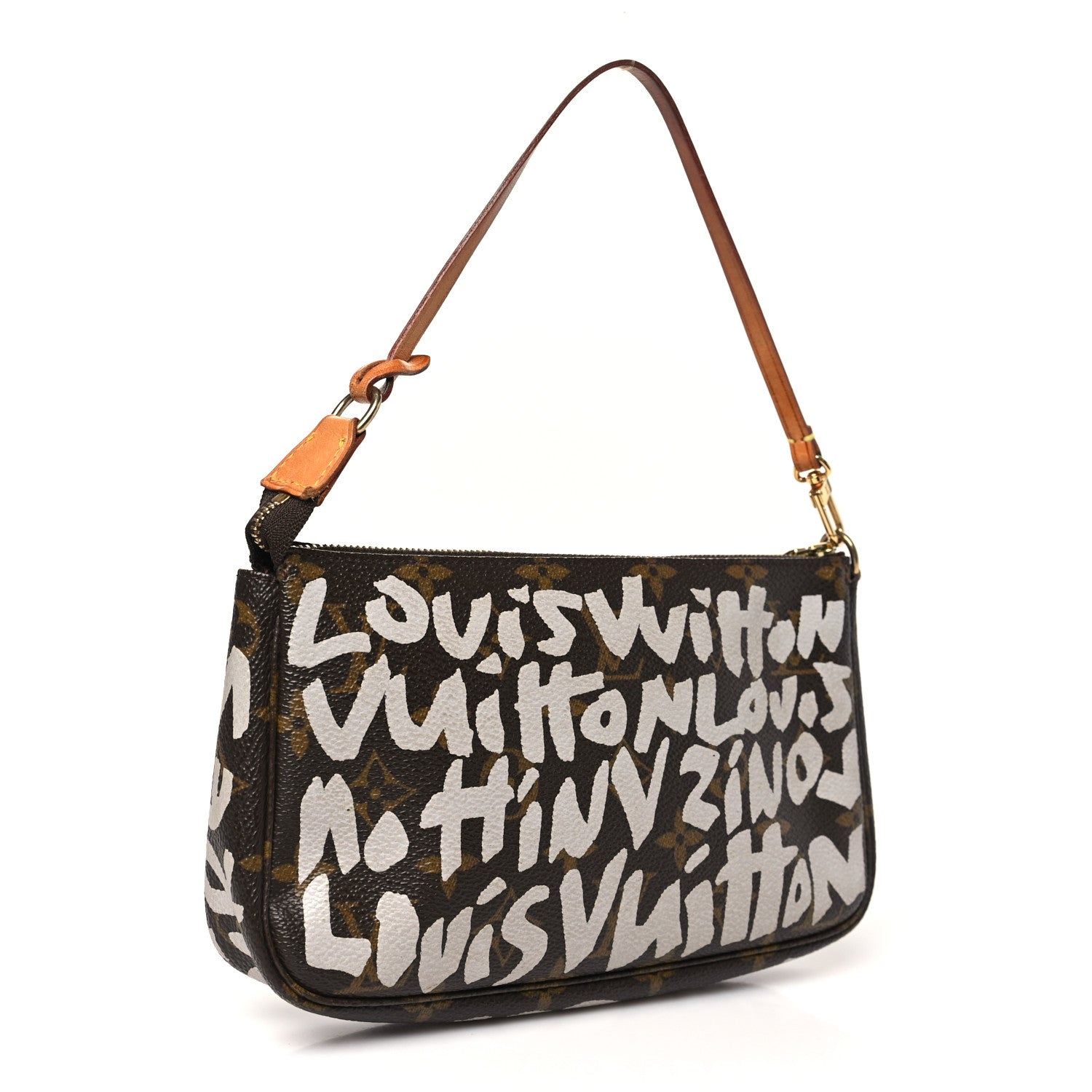 Louis Vuitton Monogram Graffiti Pochette Accessories Silver 3 of 11