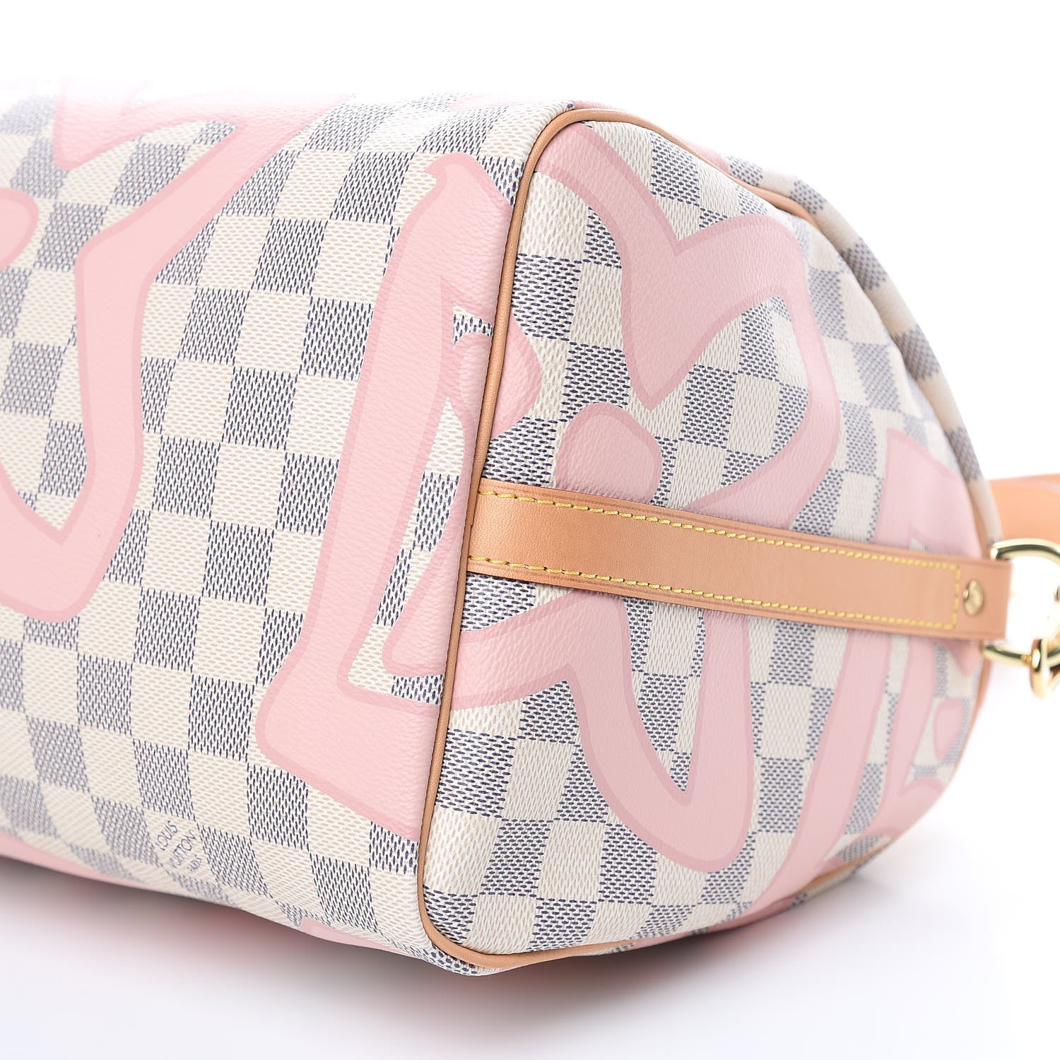 Louis Vuitton Damier Azur Tahitienne Speedy Bandouliere 30 Rose Ballerine 8 of 13