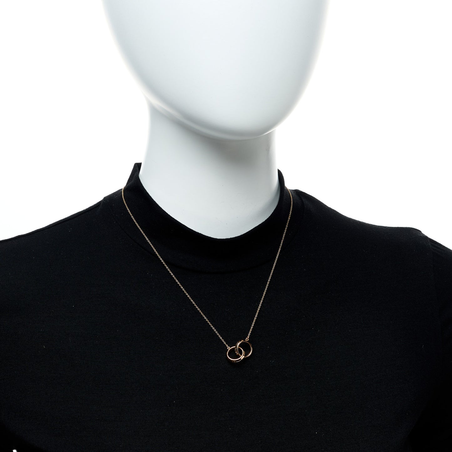 18K Rose Gold Interlocking Atlas Open Pendant Necklace