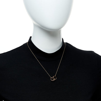 Tiffany 18K Rose Gold Interlocking Atlas Open Pendant Necklace 2 of 6