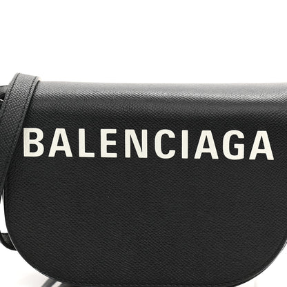 Balenciaga Grained Calfskin Logo Print Ville Day Bag XS Black 7 of 10