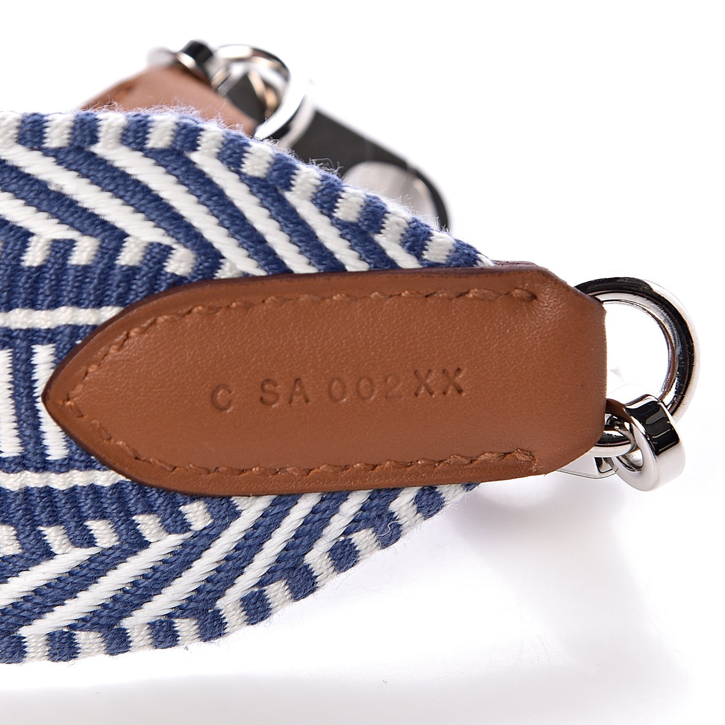 Toile Swift 50mm Sangle Cavale Shoulder Strap Ecru Bleu Brighton Gold