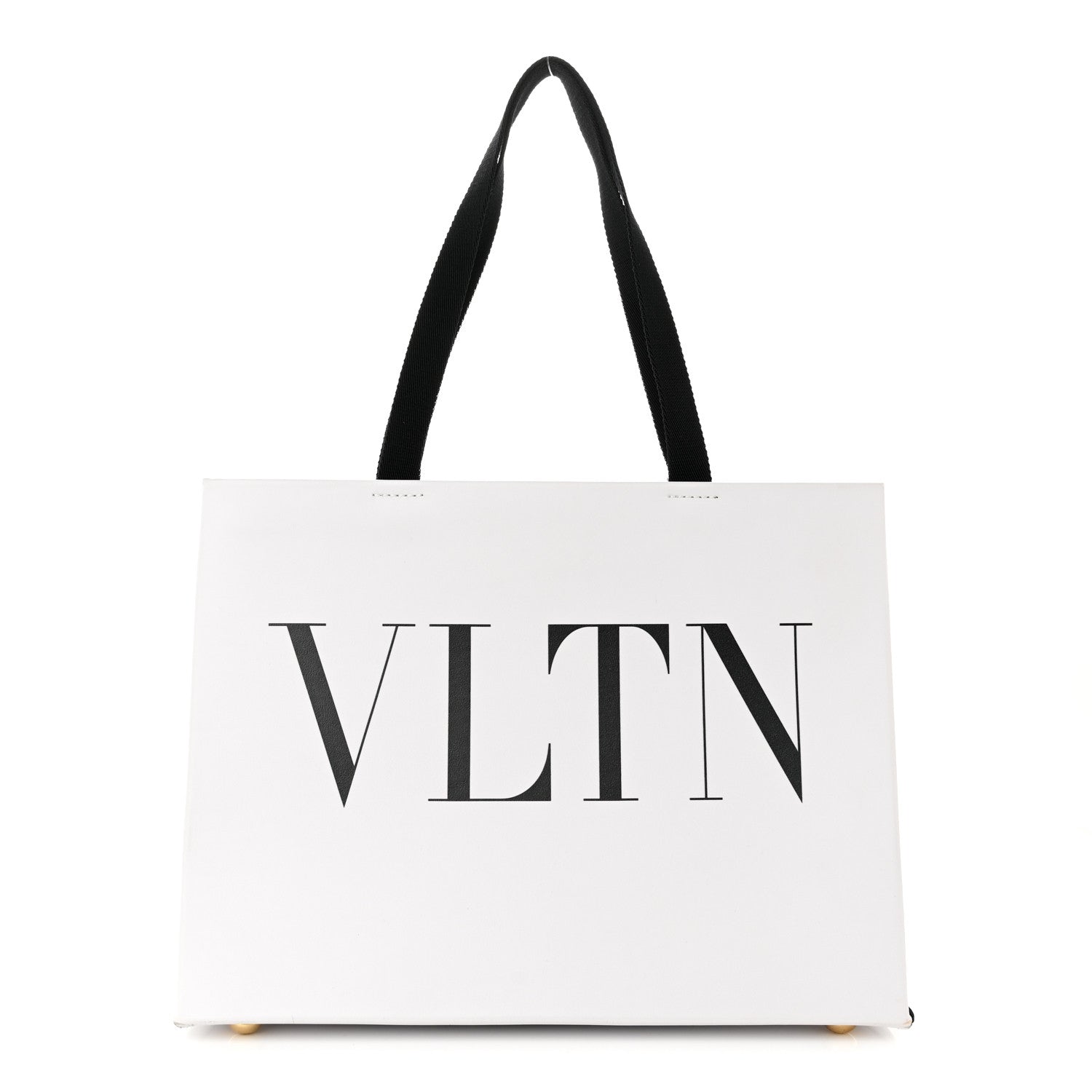Valentino Garavani Printed Calfskin VLTN Tote White 1 of 9