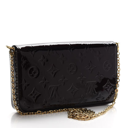 Louis Vuitton Vernis Pochette Felicie Chain Wallet Amarante 4 of 9