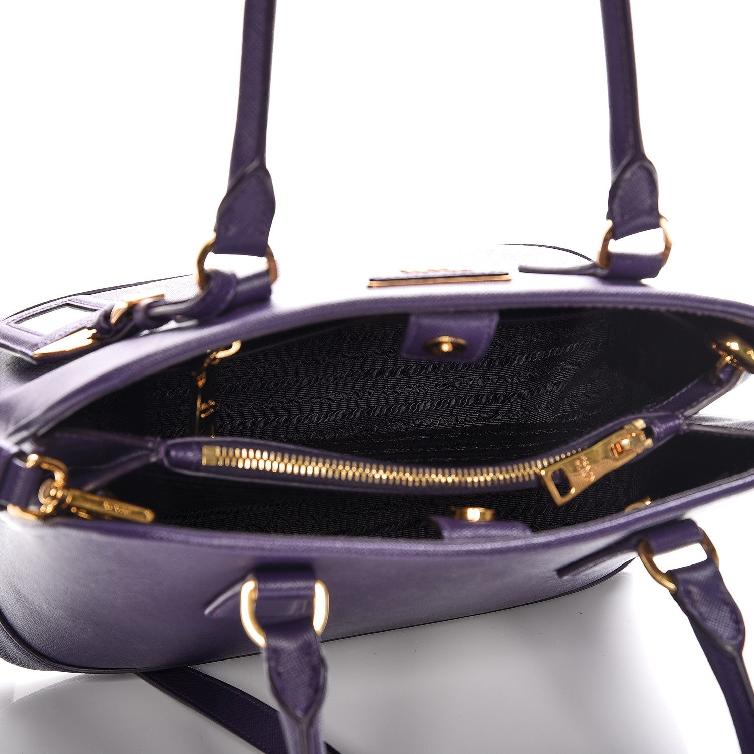 Prada Saffiano Lux Open Promenade Tote Viola 6 of 12
