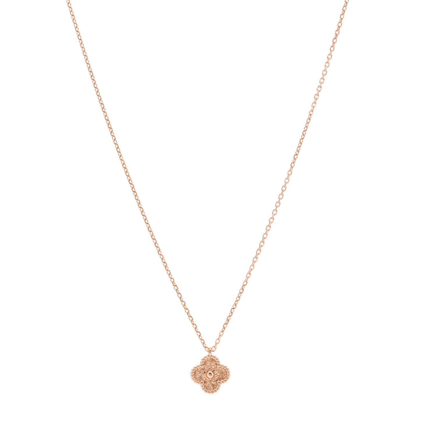 18K Rose Gold Sweet Alhambra Pendant Necklace