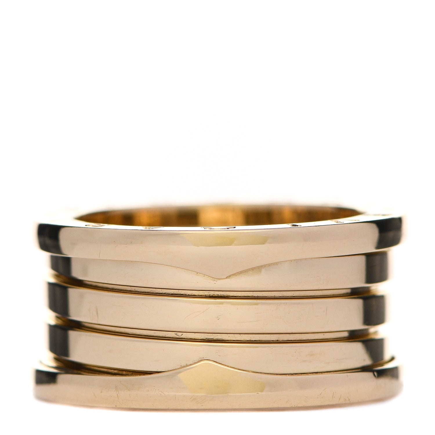 Bulgari 18K Yellow Gold B.Zero1 Four-Band Ring 56 7.5 1 of 7