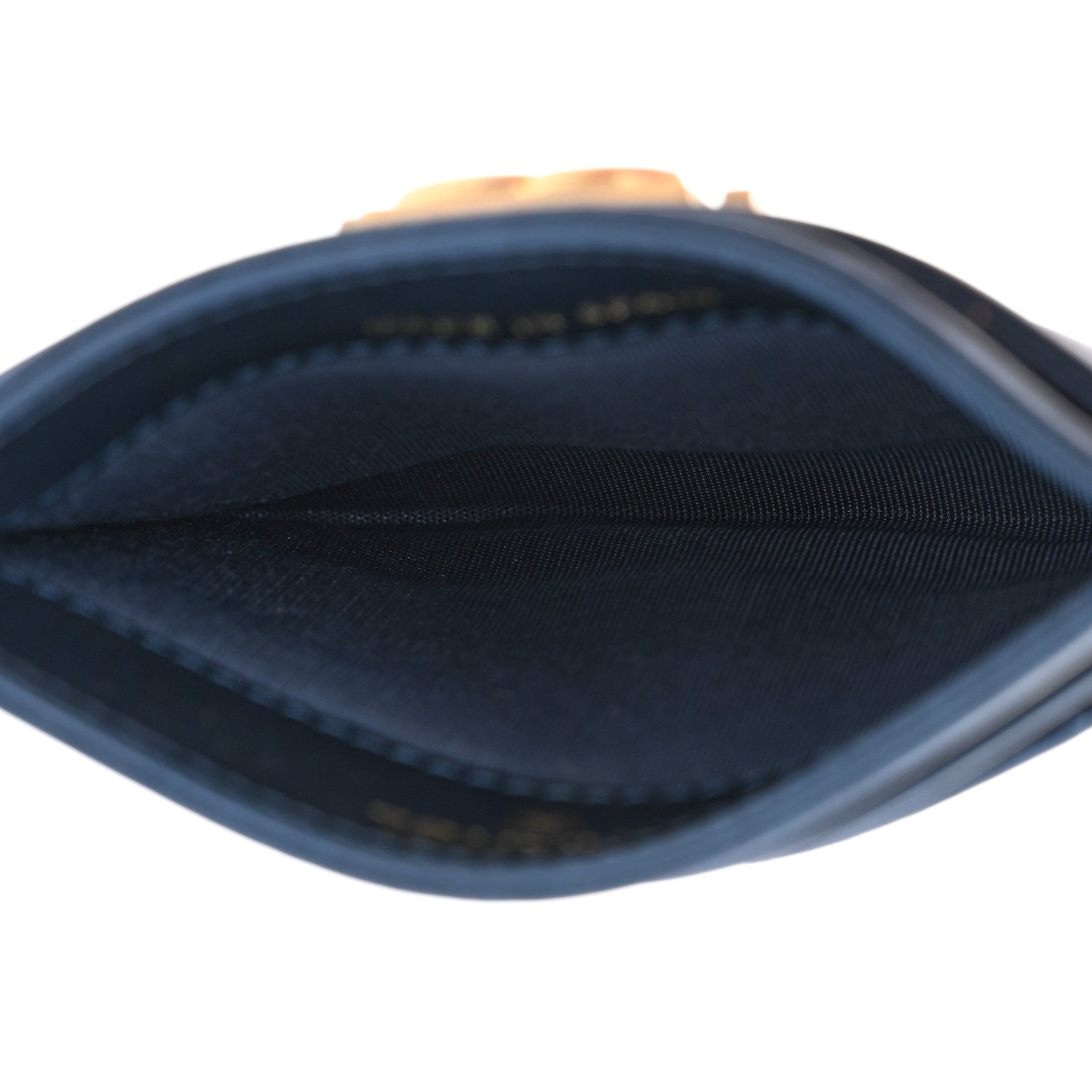 Chanel Metallic Lambskin Quilted Boy Card Holder Blue 5 of 9