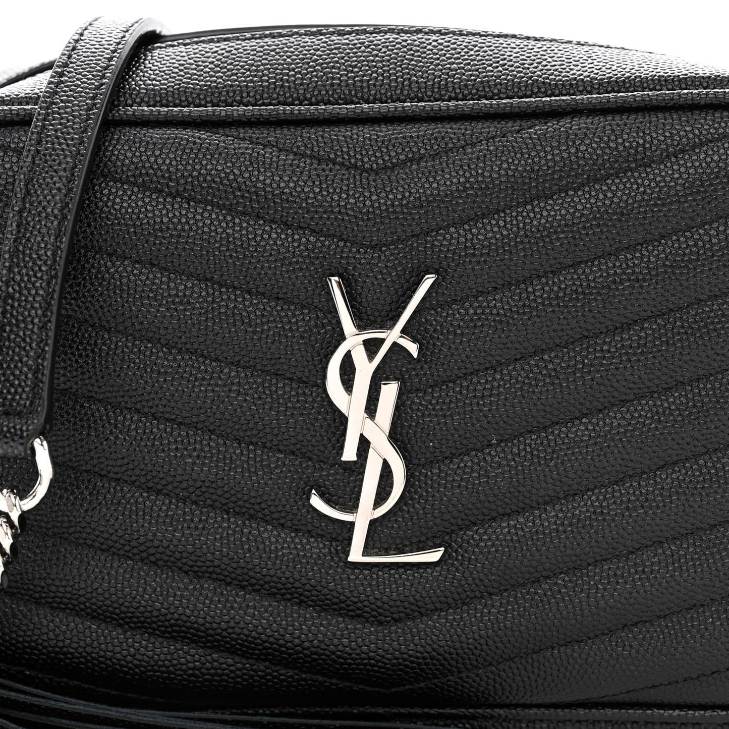 Grain De Poudre Matelasse Monogram Mini Lou Camera Bag Black