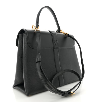 Louis Vuitton Grained Smooth Calfskin Rose Des Vents MM Black 4 of 12