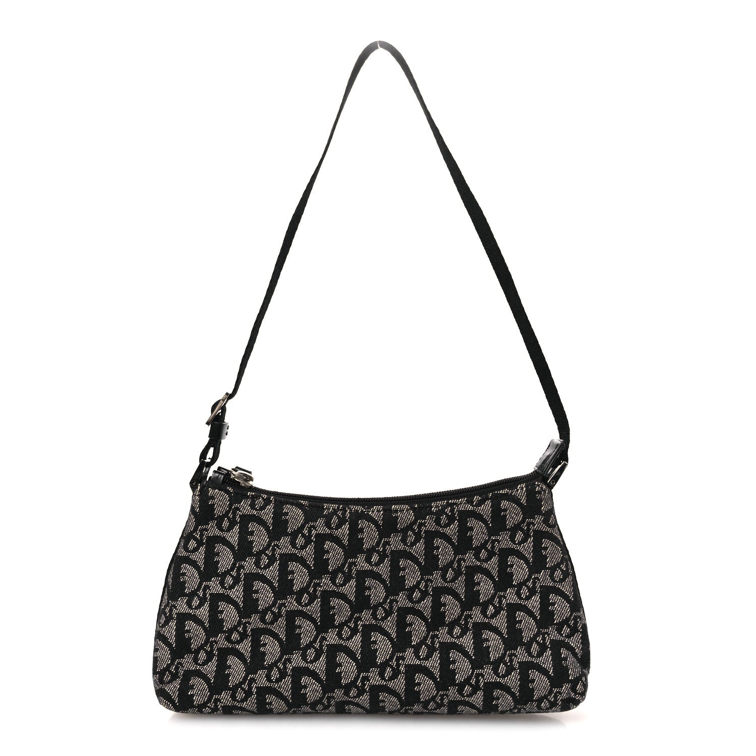 Christian Dior Monogram Shoulder Bag Pochette Black 1 of 11