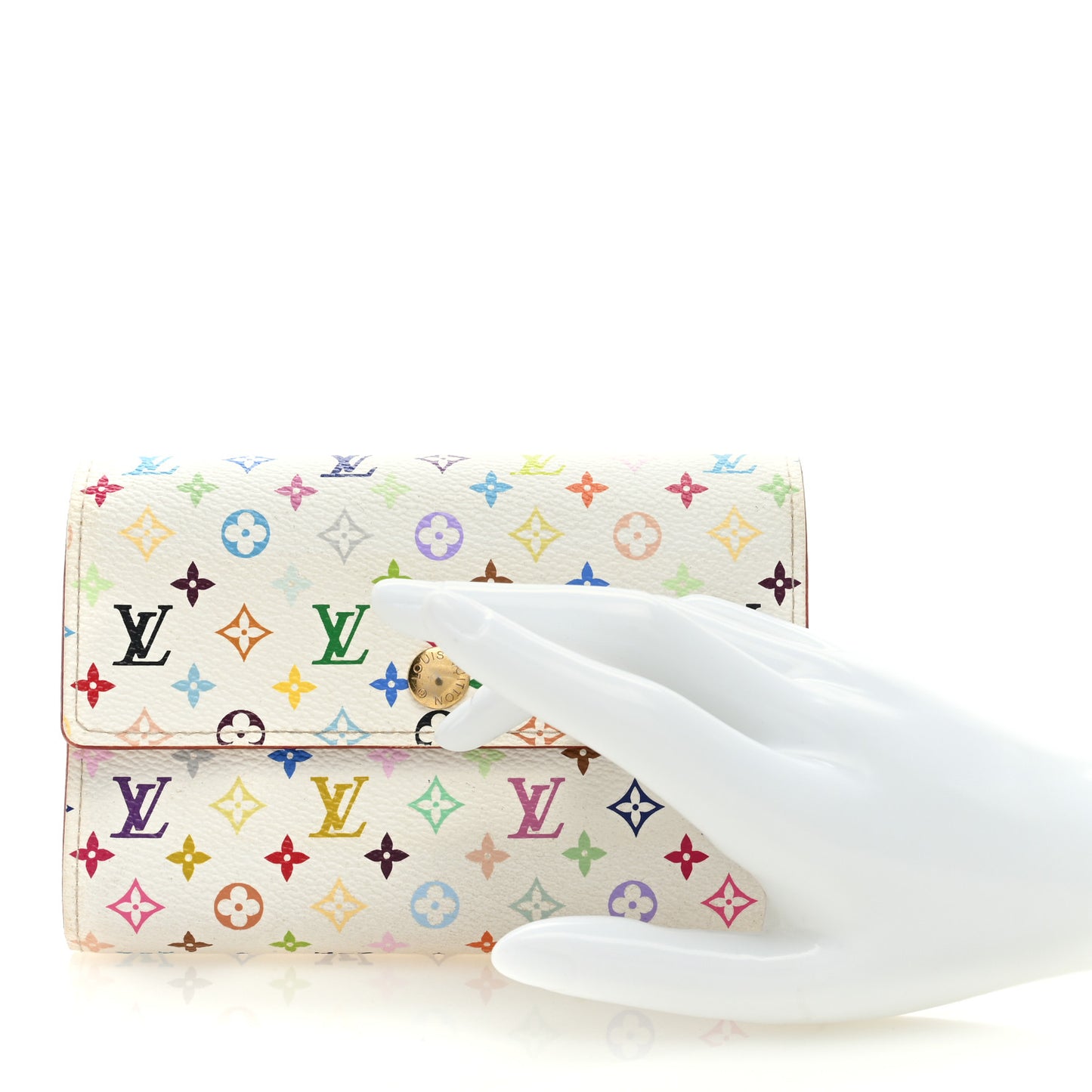Monogram Multicolor Alexandra Wallet White