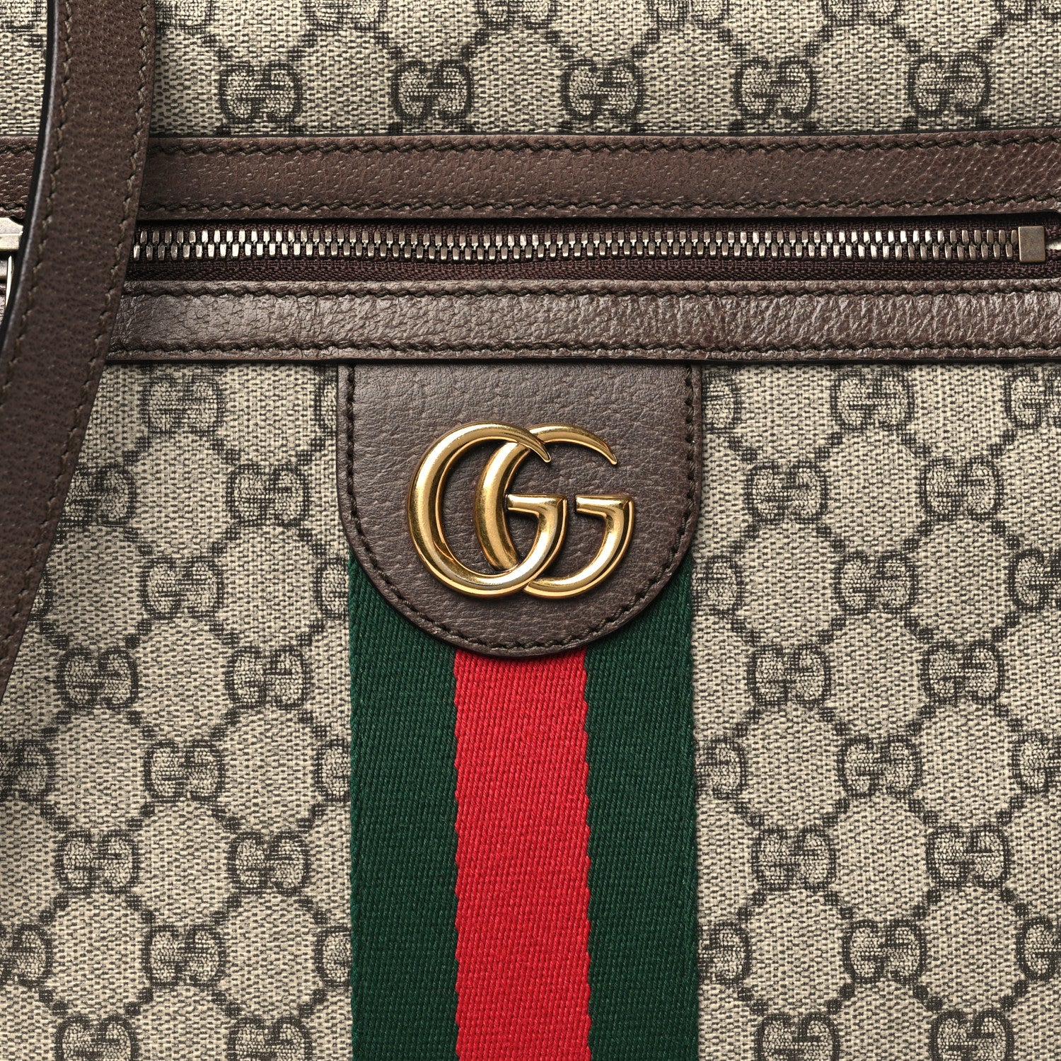 Gucci GG Supreme Monogram Web Small Ophidia Messenger Bag Brown 8 of 13