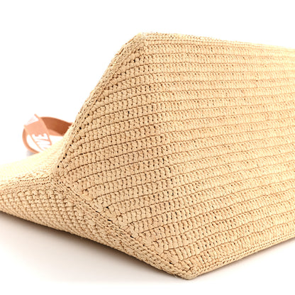 Loewe Raffia Paulas Ibiza Fold Shopper Tote Natural Tan 9 of 11
