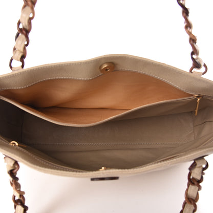 Chanel Caviar Quilted Bekko Shopper Tote Beige 5 of 15