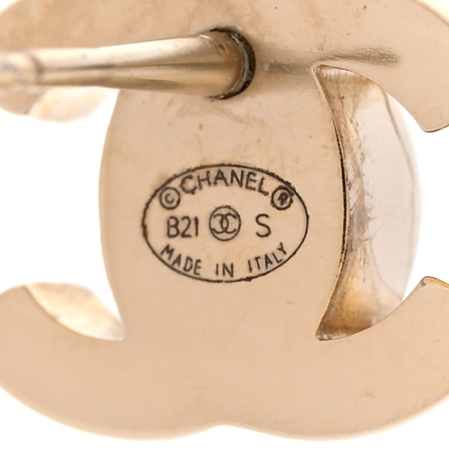 Metal CC Turnlock Earrings Gold