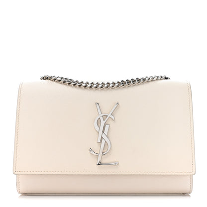 Saint Laurent Grain De Poudre Small Monogram Kate Satchel Blanc Vintage 1 of 17