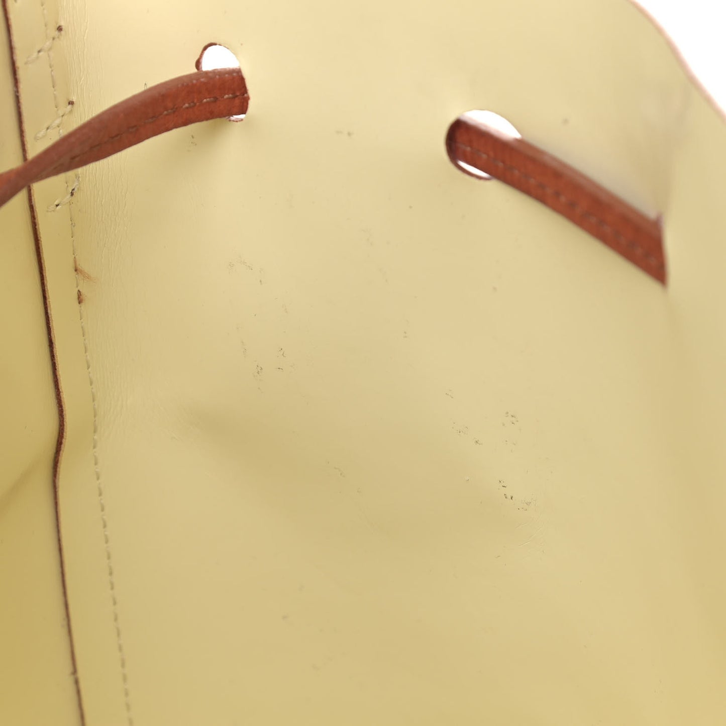 Vegetable Tanned Calfskin Mini Bucket Bag Brandy Natural