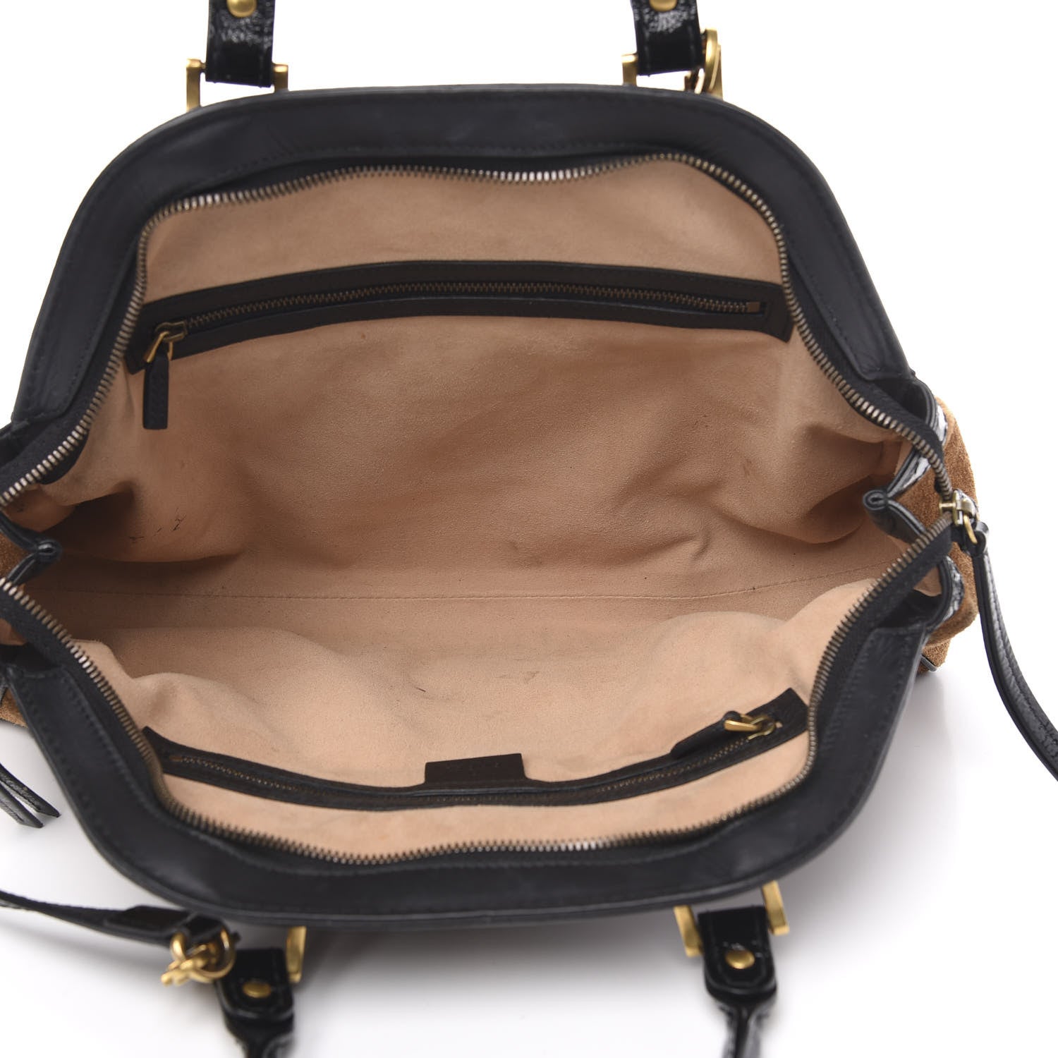 Gucci Suede Ophidia Medium Re(Belle) Top Handle Bag Nocciola Black 5 of 13